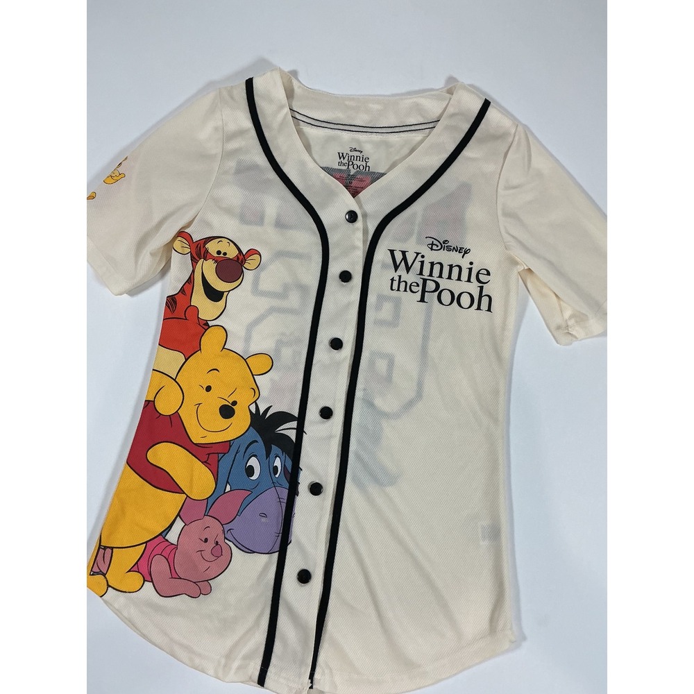 Disney Winnie the Pooh & Friends Graphic Mesh Baseball Jersey Size M